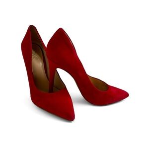 Vince Camuto Red Suede Heels